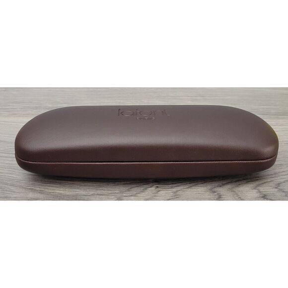 lafont Paris Espresso Hard Clamshell Eyeglass Case Spring Closure Purple Liner - Picture 7 of 8